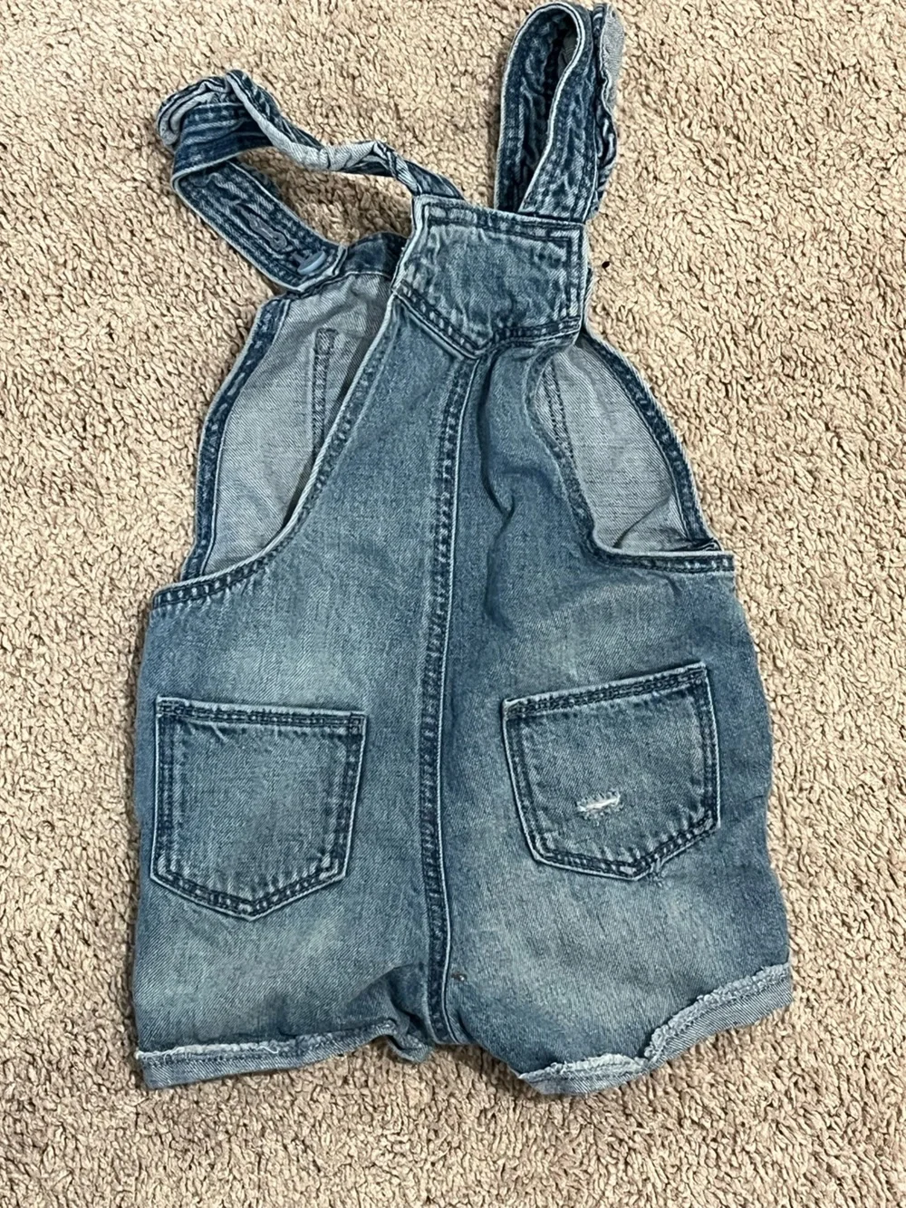GAP Distressed Blue Denim Women's Overalls